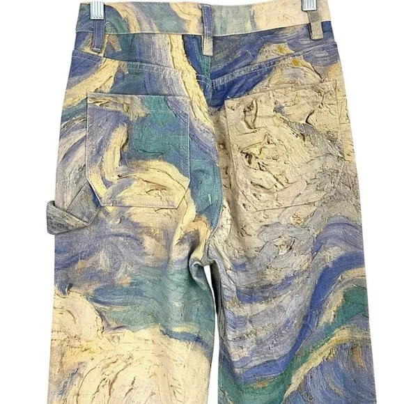The Met x PacSun Van Gogh Wheat Field With Cypresses Carpenter Pants Size 24 - Picture 6 of 11